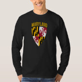 T-shirt Maryland State Flag Shield Md Baltimore Pride (Devant)