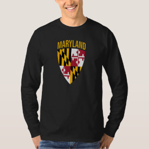 T-shirt Maryland State Flag Shield Md Baltimore Pride