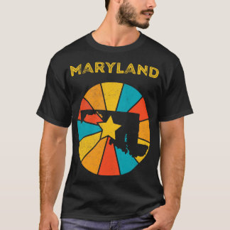 T-shirt Maryland Vintage Souvenir détendu 1