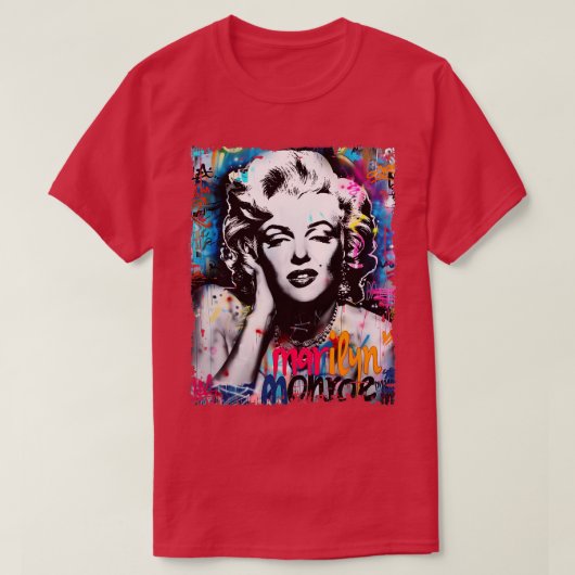 T-shirt Marylin Monroe Grafitti Vinatge (Design devant)