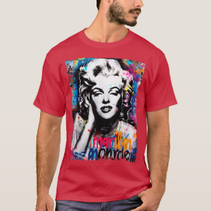 T-shirt Marylin Monroe Grafitti Vinatge