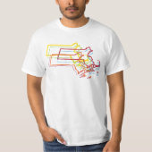 T-shirt masachusetts flou de fierté (Devant)