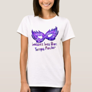 T-shirt Mascarade Purple Glittery