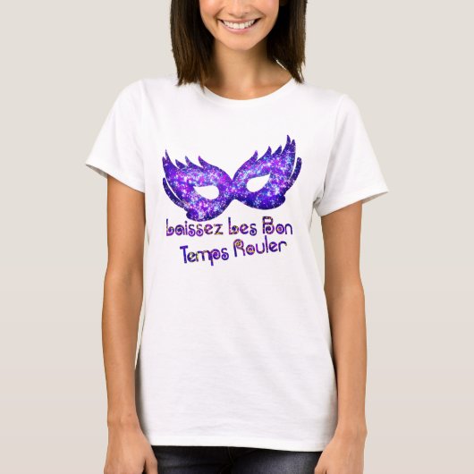 T-shirt Mascarade Purple Glittery (Devant)