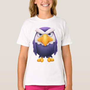 T-shirt Mascotte Aigle Encolère – Oiseau Violet Mignon pou