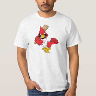 T-shirt Mascotte cardinale jouant au base-ball
