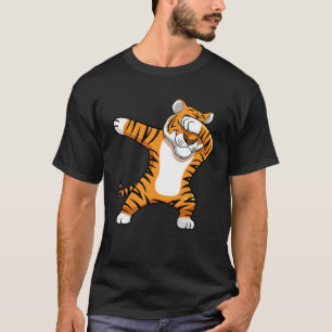 T-shirt Mascotte classique de football de tigre Dabbing