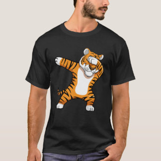 T-shirt Mascotte classique de football de tigre Dabbing
