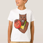 T-shirt Mascotte de basket-ball sauvage Fierce (Devant)