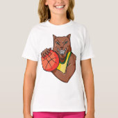 T-shirt Mascotte de basket-ball sauvage Fierce (Devant)
