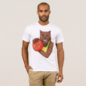 T-shirt Mascotte de basket-ball sauvage Fierce (Devant entier)