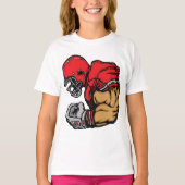 T-shirt Mascotte de guerrier de football robuste Muscle de (Devant)