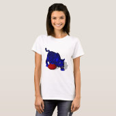 T-shirt Mascotte de panthère bleue (Devant entier)