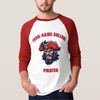 T-shirt Mascotte de pirate PERSONNALISÉE | Red - Équipe du