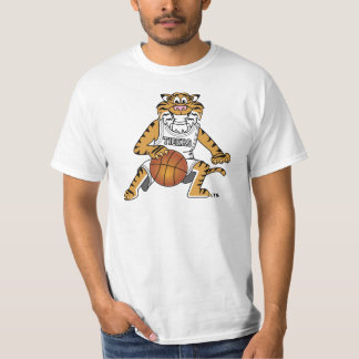 T-shirt Mascotte de tigre jouant au basket-ball