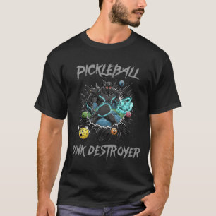 T-shirt Mascotte Destructeur de Dink de Pickleball Drôle