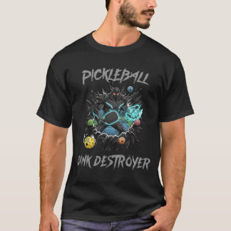 T-shirt Mascotte Destructeur de Dink de Pickleball Drôle
