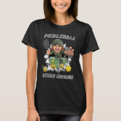 T-shirt Mascotte drôle de Pickleball Kitchen Commando (Devant)
