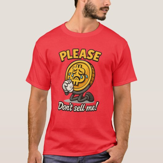T-shirt Mascotte en Bitcoin - Dessin en Crypto Émotionnel (Devant)