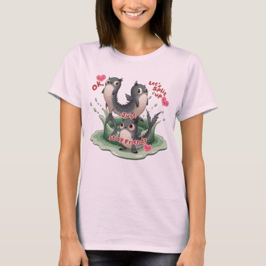 T-shirt Mascotte mignonne de poisson monstre (Devant)