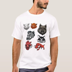 T-shirt Mascotte tête de sanglier : image de stock