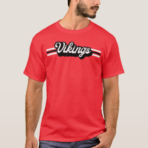 T-shirt Mascotte Vikings Rétro Unisexe Esprit de l'École V