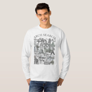 T-shirt masculin Basique Long Arch Search Mural
