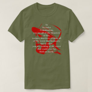 T-shirt masculin du communisme et du socialisme cu