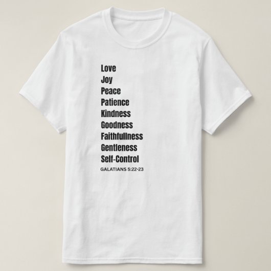 T-Shirt masculin masculin 5:22-23 noir (Design devant)