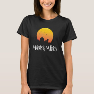 T-shirt Masha Allah Crescent Mosquée islamique Design Mu