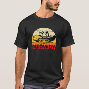 T-shirt Mashup Mowdy-Funny Entre Meow Et Howdy - Cat M