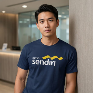 T-shirt MASIH SENDIRI - Logo de banque de marque parodique