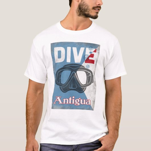 T-shirt Mask antigua vintage scuba (Devant)