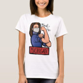 T-shirt Mask Up Michigan Gretchen Whitmer Michigander (Devant)