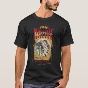 T-shirt Maskegon Amérindien tribu guerrière des Amérindien
