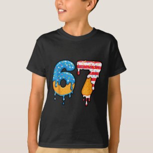 T-shirt Mason 67 Glace Dégoulinante Mème Six Sept Drapeau