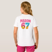 T-shirt Mason 67 Glace Mem Funny Six Seven mason glace (Dos entier)