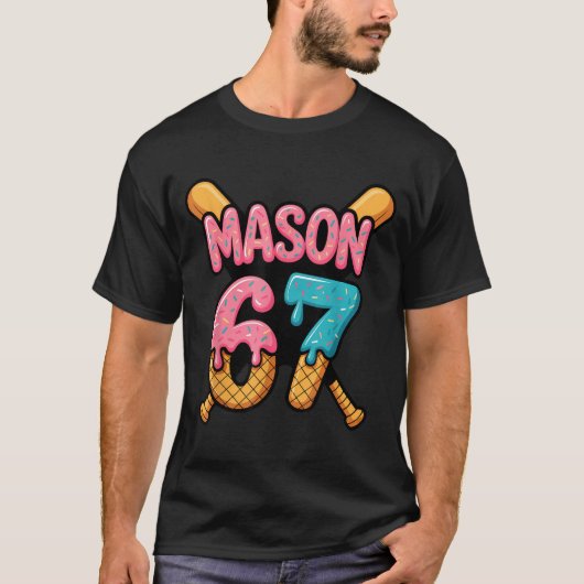 T-shirt Mason 67 Ice Cream Drip Baseball (Devant)