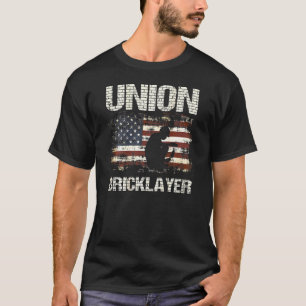 T-shirt Mason Cement En Bicklayer Conception Sur Le Dos De