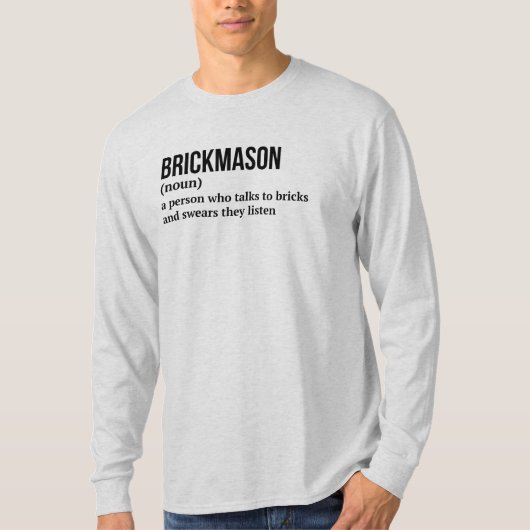 T-shirt Mason de pierre Définition Humour Tee (Devant)