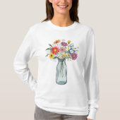 T-shirt Mason Jar Aux Fleurs (Devant)