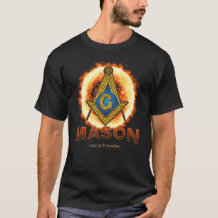 T-shirt Masonic Je Suis Un Voyageur Mason Carré & Compass 