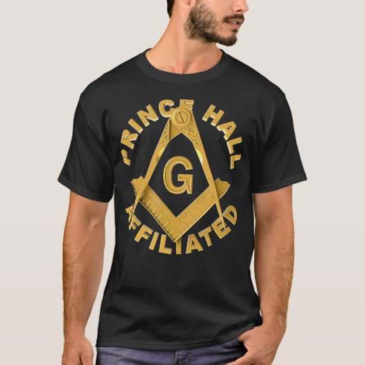 T-shirt Masonic PHA Prince Hall Affiliated Square (Devant)