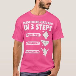 T-shirt Masquage Origami En 3 Étapes Grue Papier Japonais