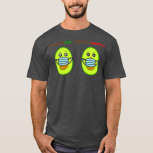 T-shirt Masque à visage d'avocat mignon drôle design de je