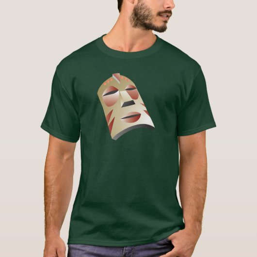 T-shirt Masque africain blanc (Devant)