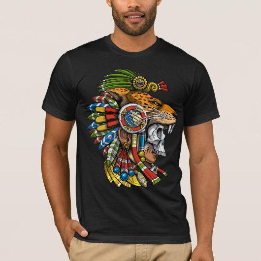 T-shirt Masque Aztec Jaguar (Devant)