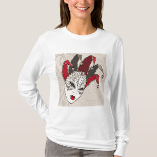 T-shirt Masque de bouffon de Mardi Gras Carnaval vénitien