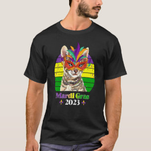 T-shirt Masque de chat de fête Perles Mardi Gras 2023 7