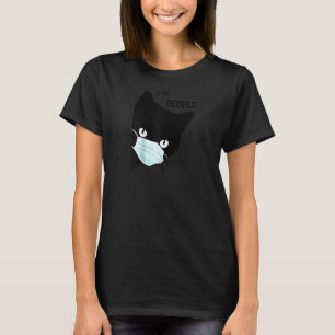 T-shirt Masque de chat noir Femmes Ew Personnes Meowy Ch